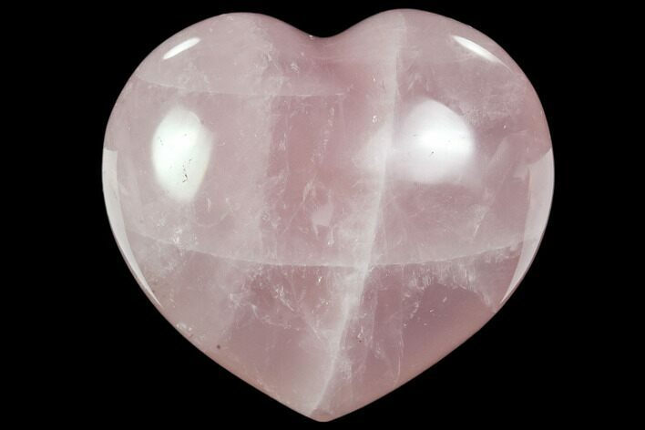 Polished Rose Quartz Heart - Madagascar #63028